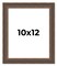 Photo Size Elegant Brown Picture Frame - UV Acrylic, Foam Board Backing, Hanging Hardware